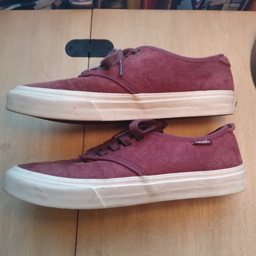 VANS Authentic Maroon Purple Suede Sneakers